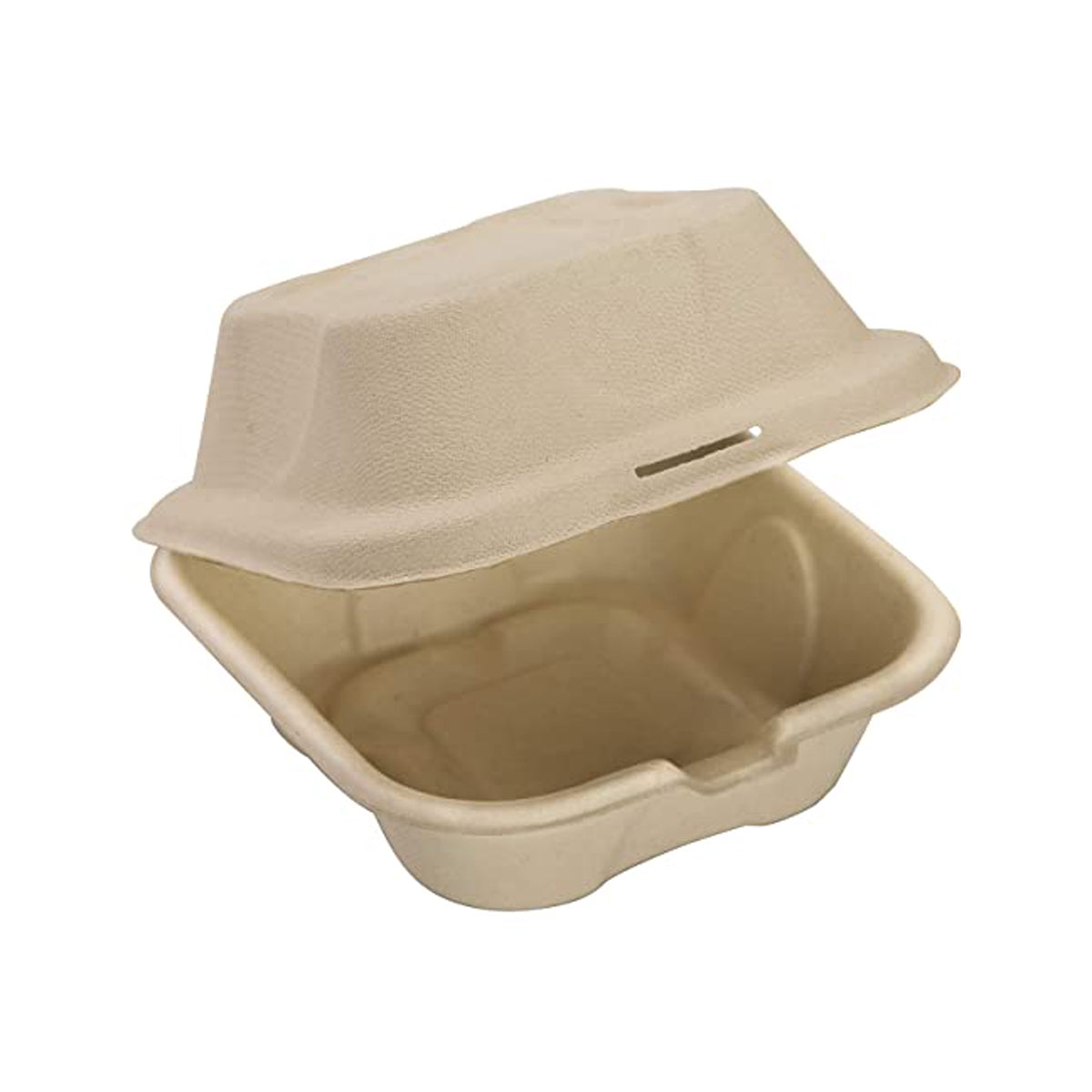 Wholesale World Centric Square Compostable Clamshells 6x6x3"-500 CT Bulk