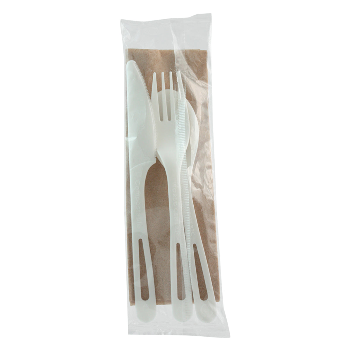 Wholesale World Centric 6 Compostable Wrapped Cutlery-250 CT Bulk