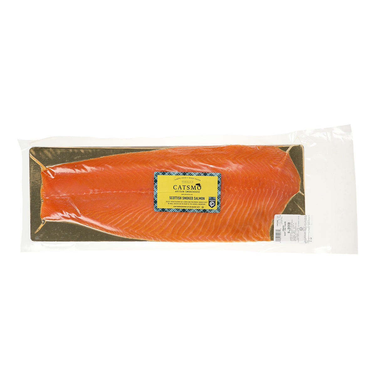 Wholesale Catsmo Pre Sliced Smoked Scottish Salmon-3.25 LB Bulk