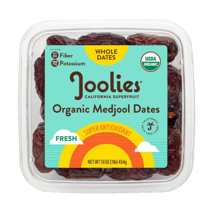 Wholesale Joolies Superfruit Organic Medjool Dates Tub 16 OZ-12ct Case Bulk