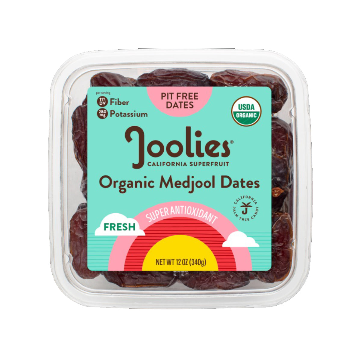 Wholesale Joolies Superfruit Organic Medjool Dates Pit Free Tub 12 OZ-12ct Case Bulk