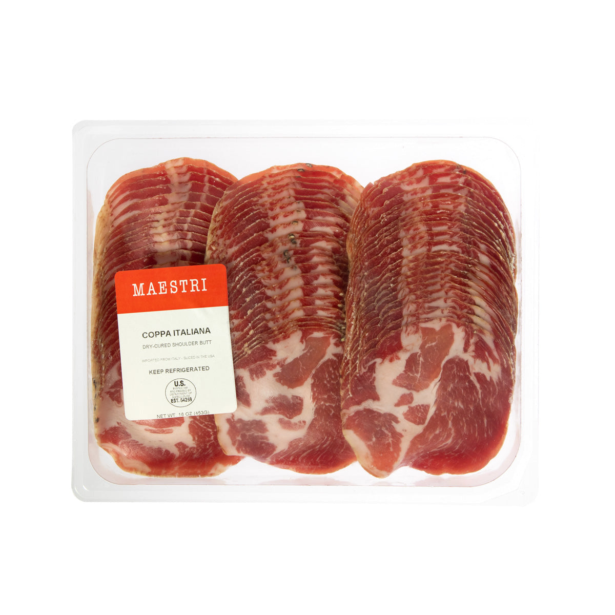Wholesale Maestri Sliced Coppa Italiana-1 LB Bulk