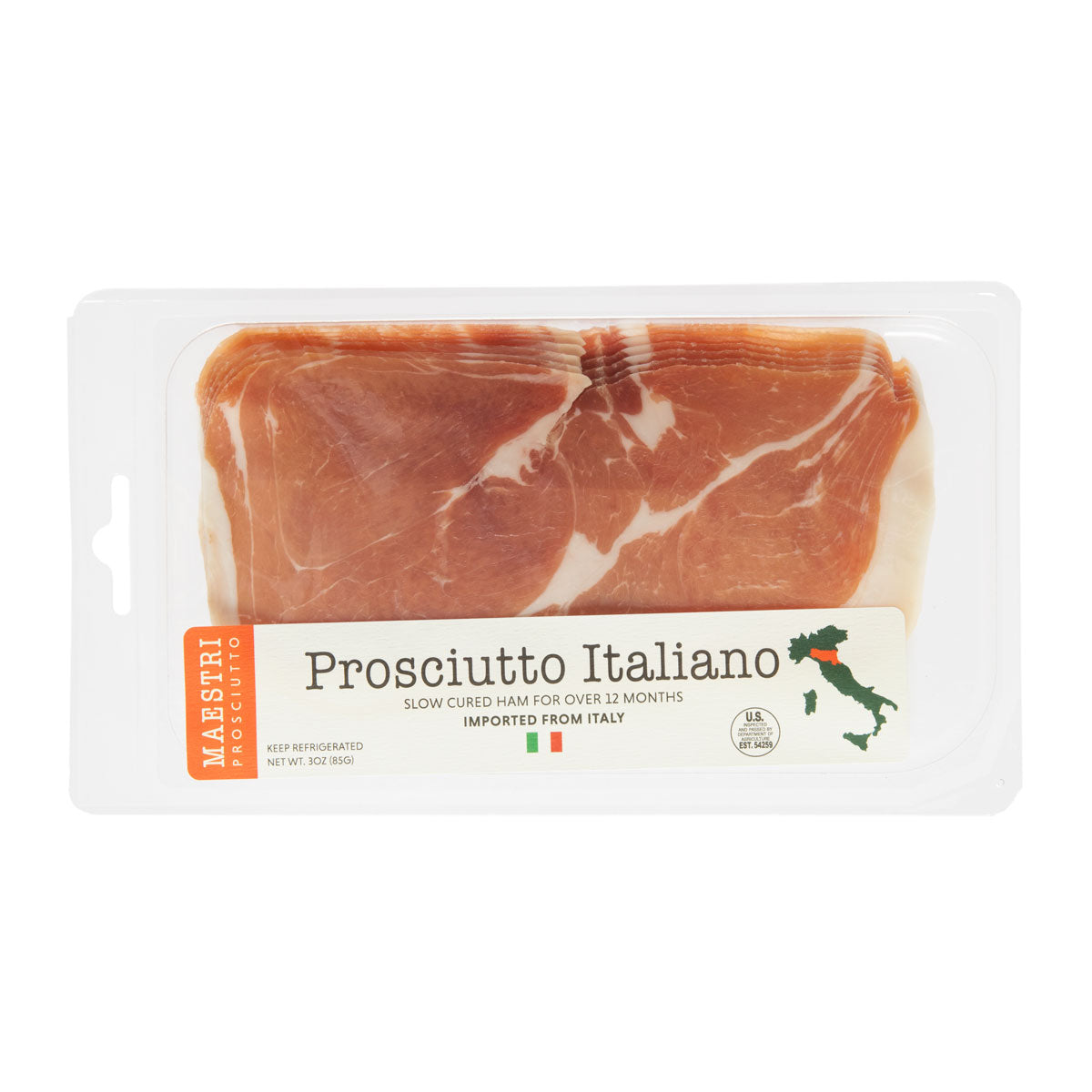 Wholesale Maestri Sliced Prosciutto Italiano 3 OZ- Bulk