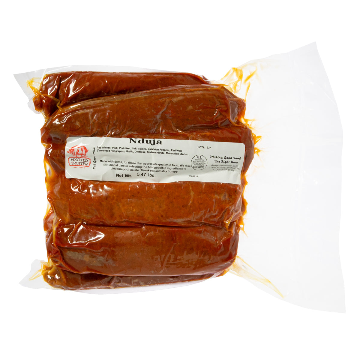 Wholesale The Spotted Trotter 'Nduja-5.5 LB Bulk