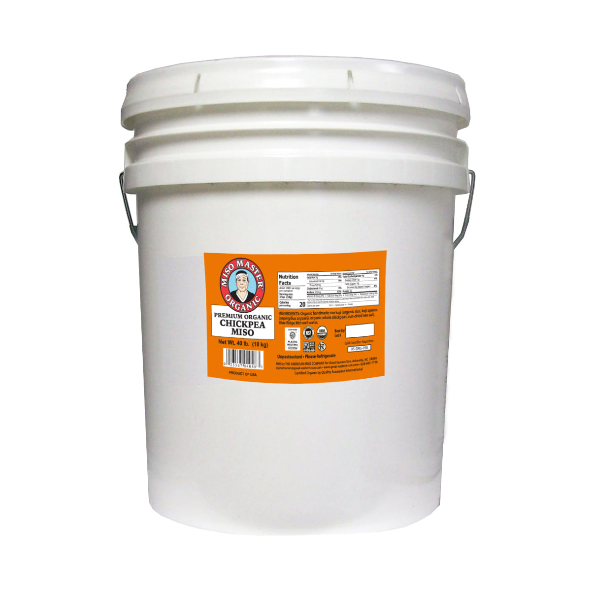 Wholesale Miso Master Organic Chickpea Miso 40 lb Tub-40 LB Bulk