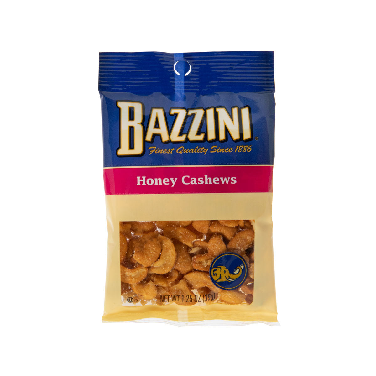 Wholesale Bazzini Honey Roasted Cashews 1.25 OZ-12ct Case Bulk