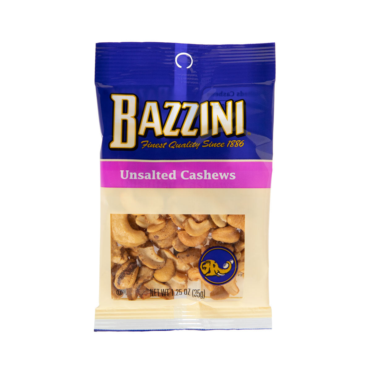 Wholesale Bazzini Unsalted Cashews 1.25 OZ- Bulk