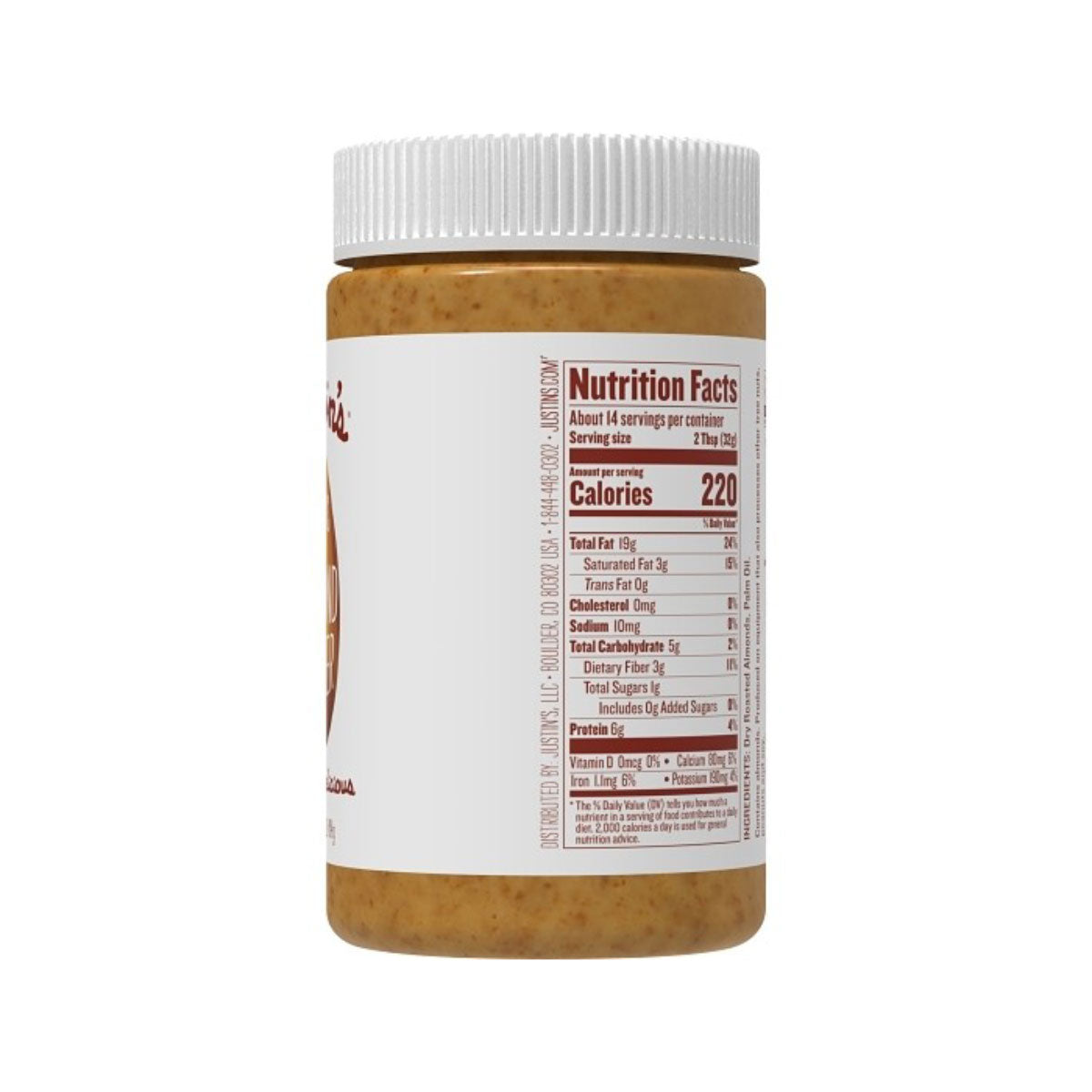 Wholesale Justins Almond Butter 16 OZ-6ct Case Bulk