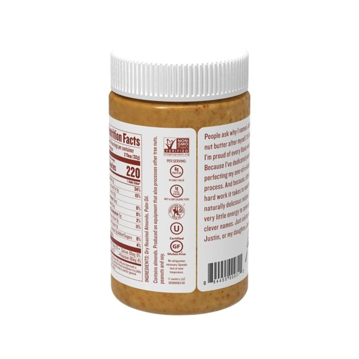 Wholesale Justins Almond Butter 16 OZ-6ct Case Bulk