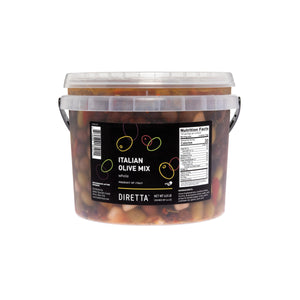 Wholesale Diretta Black and Green Italian Mixed Olives-6.83 LB Bulk