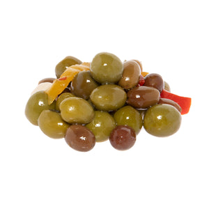 Wholesale Diretta Black and Green Italian Mixed Olives-6.83 LB Bulk