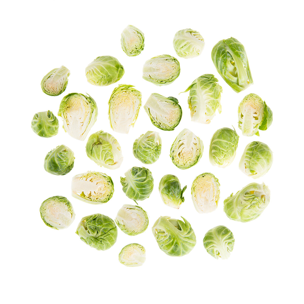 Wholesale BoxNCase Premium Cleaned Halved Brussels Sprouts 5 LB- Bulk