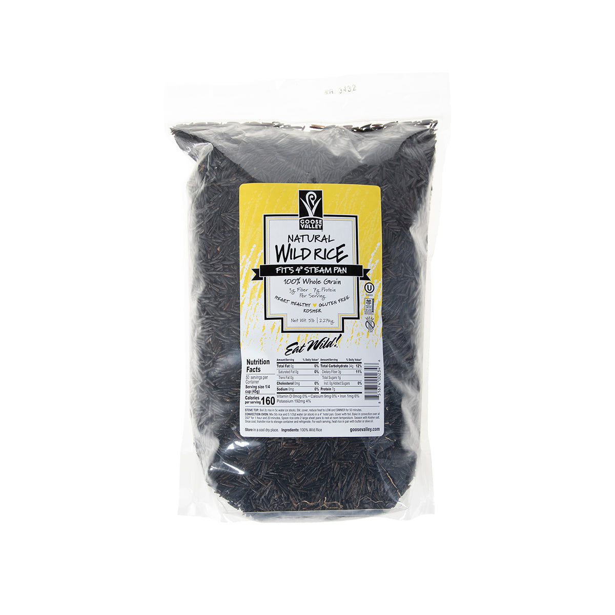 Wholesale Goose Valley Natural Foods Natural Wild Rice- 100% Grade A Black Jumbo- Bulk
