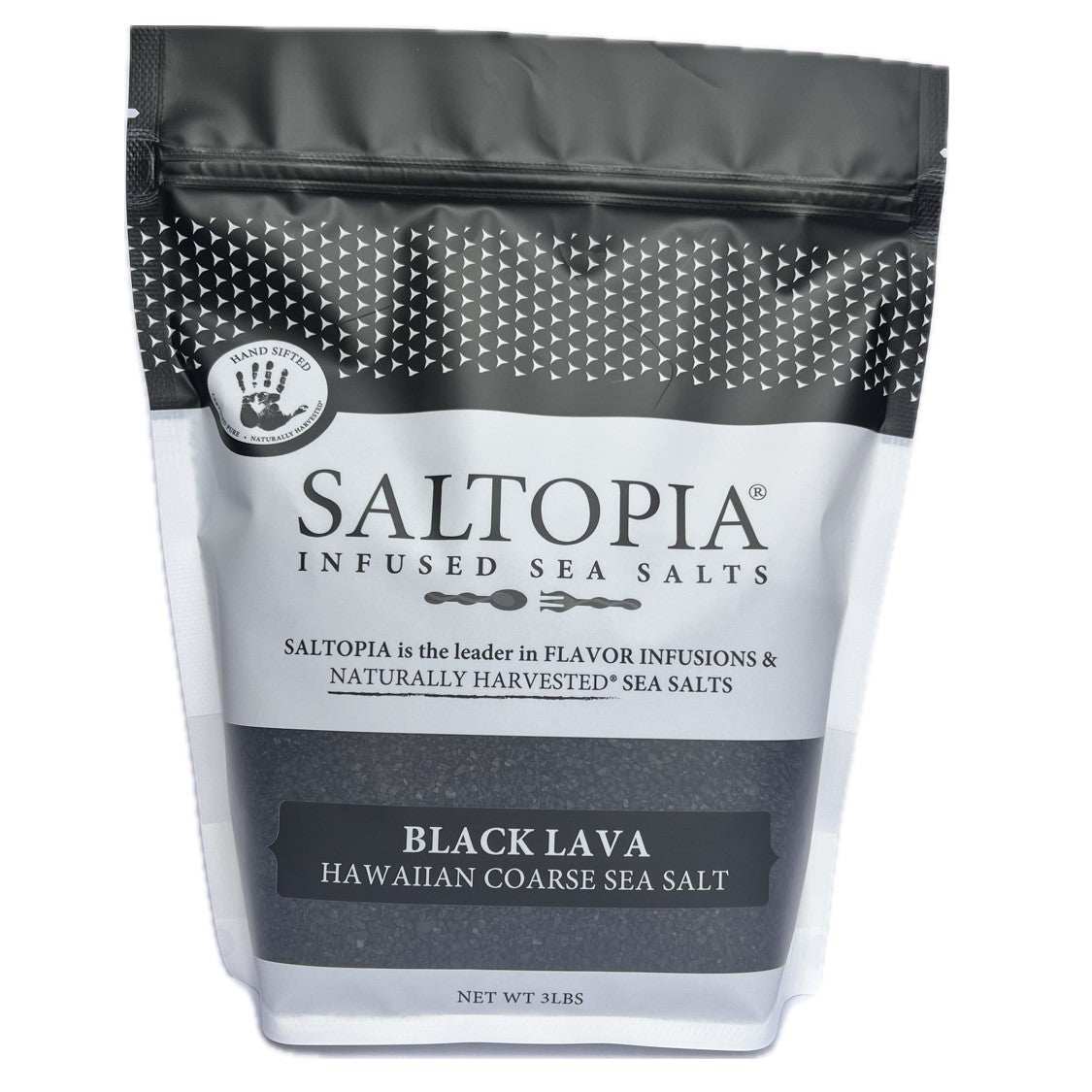 Wholesale Saltopia Black Hawaiian Sea Salt-3.5 LB Bulk