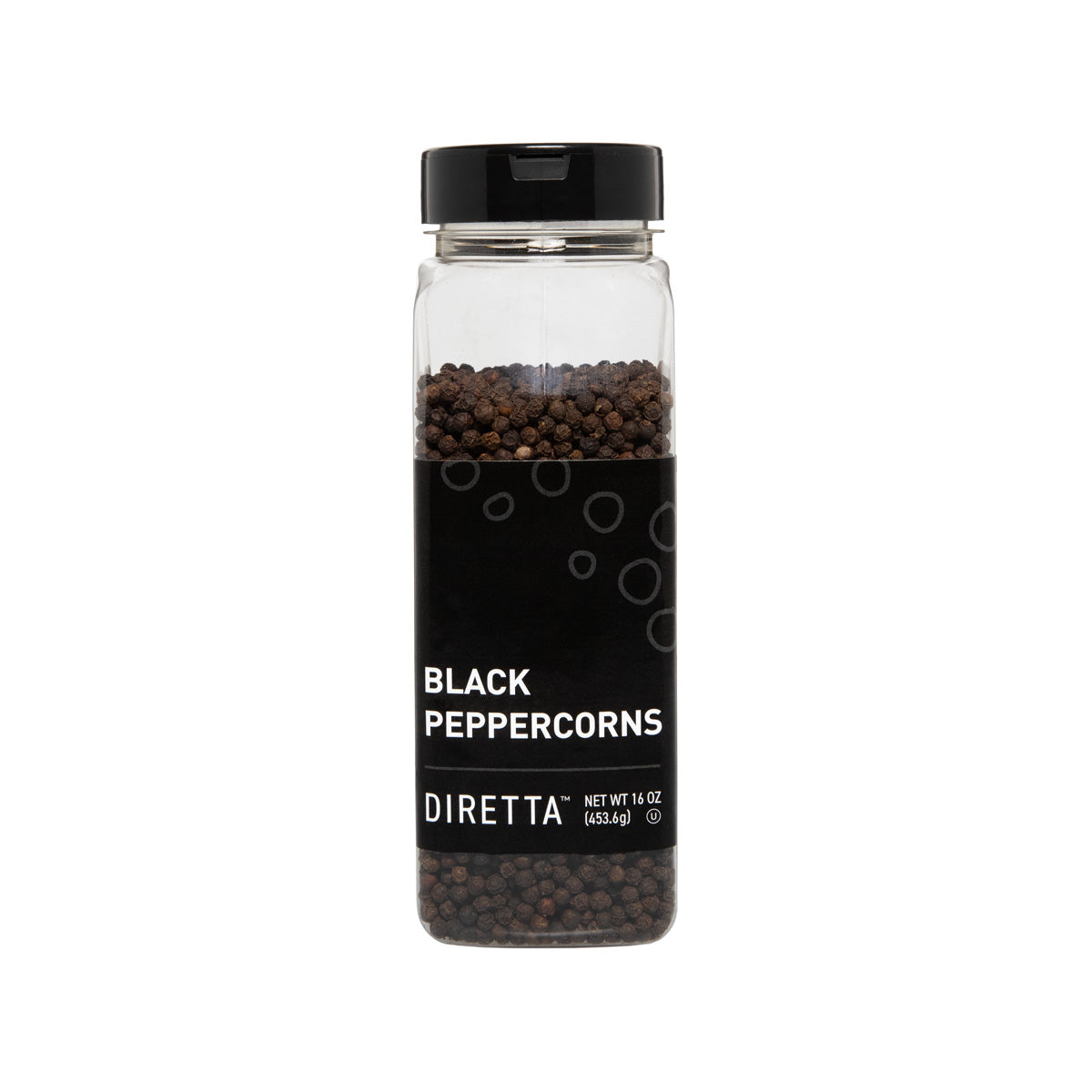 Wholesale Diretta Whole Black Peppercorns (Malabar/Lampung)-16 OZ Bulk
