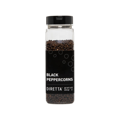 Wholesale Diretta Whole Black Peppercorns (Malabar/Lampung)-16 OZ Bulk