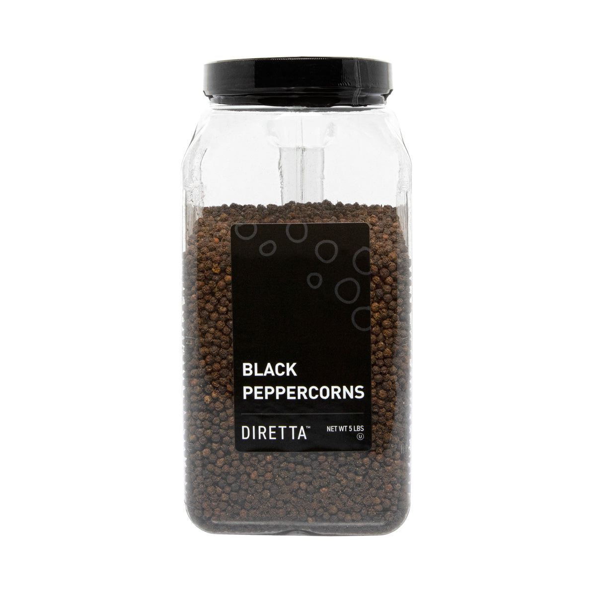 Wholesale Diretta Whole Black Peppercorns (Malabar/Lampung)-5 LB Bulk