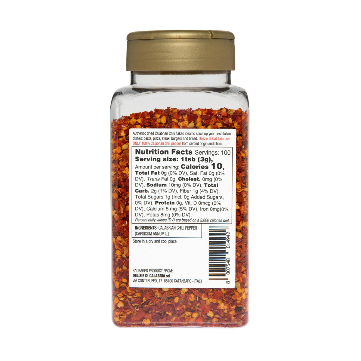 Delizie Di Calabbia Hot Calabrese Crushed Red Pepper Flakes
