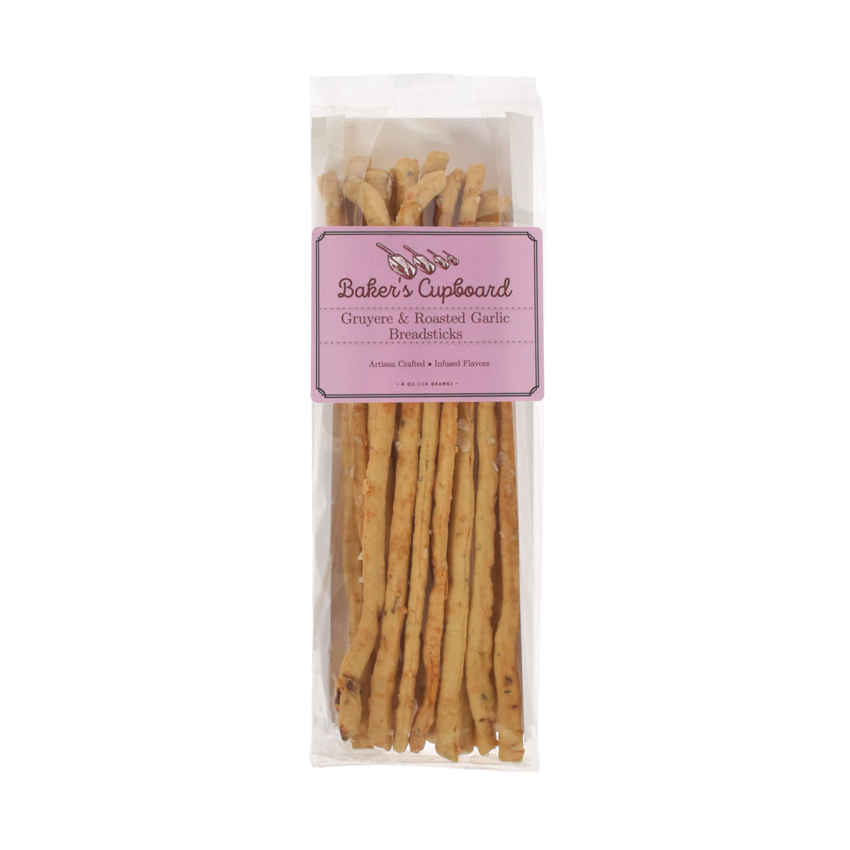 Wholesale Baker'S Cupboard Gruyere & Roasted Garlic Breadsticks 4 Oz Bag-12ct Case Bulk