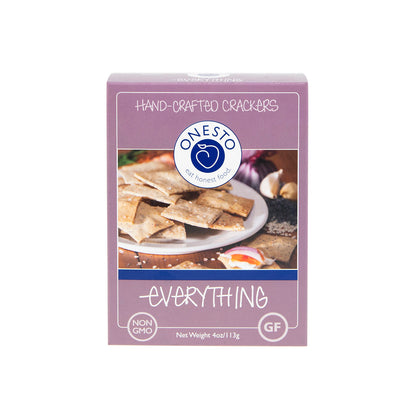 Wholesale Onesto Gluten Free Everything Crackers 4 OZ- Bulk