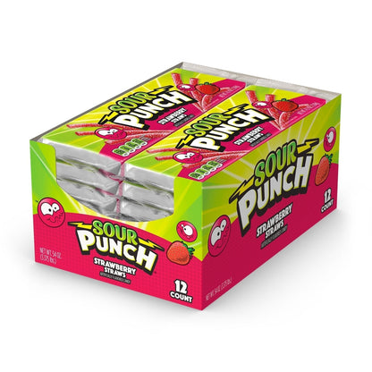 Wholesale Sour Punch Strawberry Sour Straws 4.5oz- Bulk