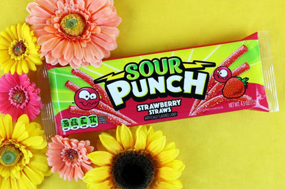 Wholesale Sour Punch Strawberry Sour Straws 4.5 Oz- Bulk