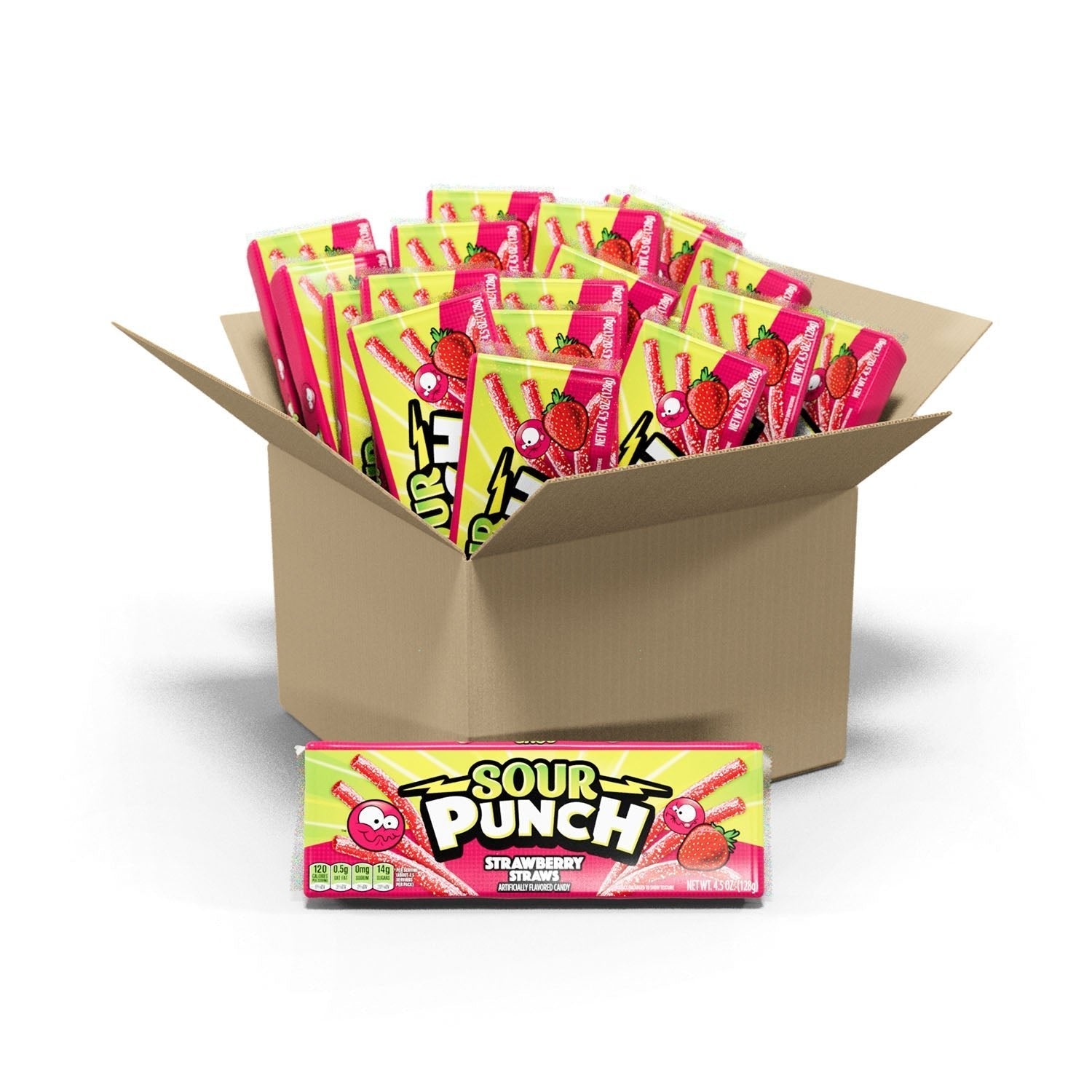 Wholesale Sour Punch Strawberry Sour Straws 4.5 Oz- Bulk