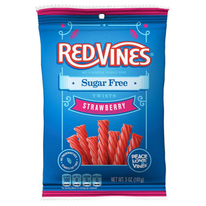 Wholesale Red Vines Sugar Free Strawberry Licorice 5oz Hanging Bag-12ct case Bulk