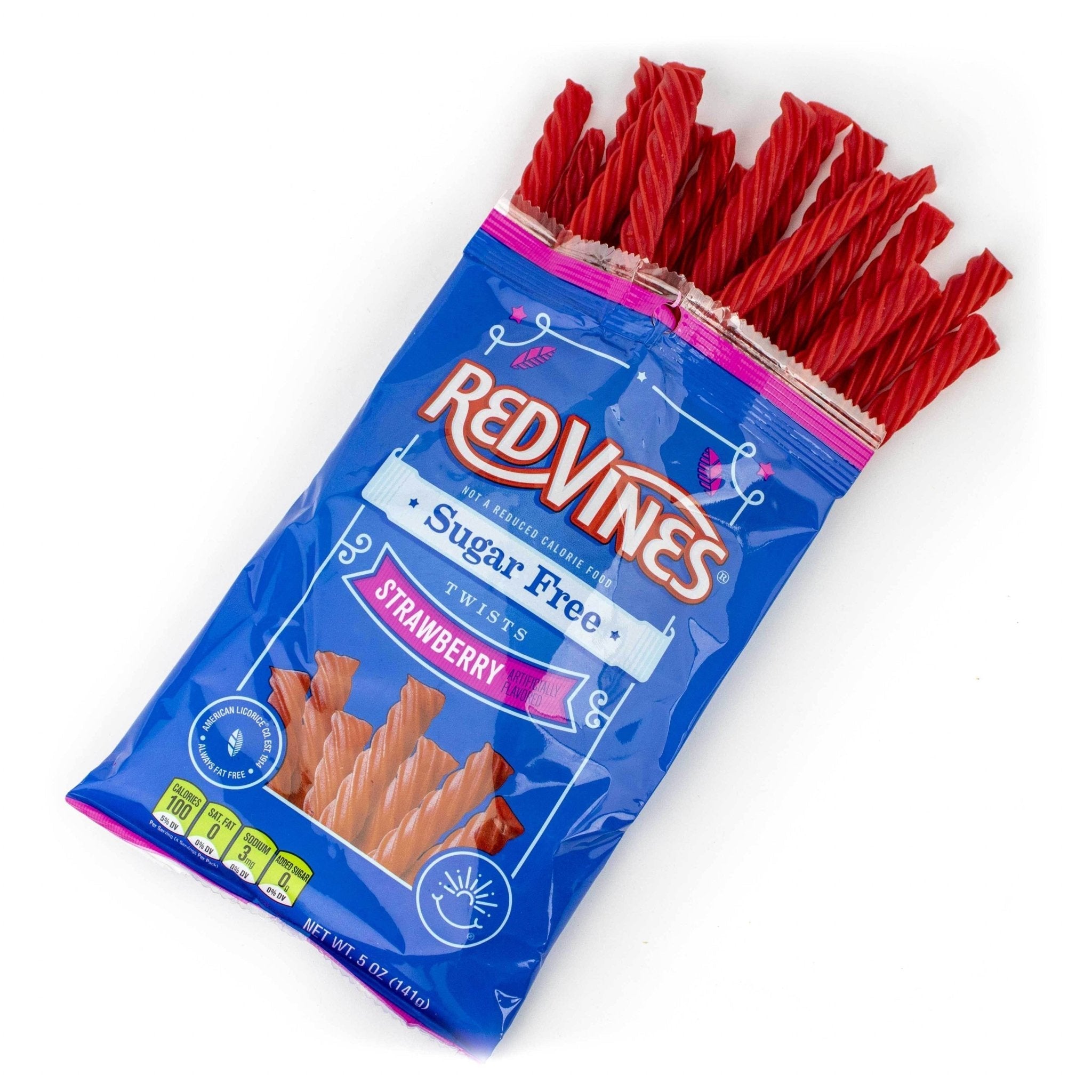 Red Vines Sugar Free Strawberry Licorice 5oz Hanging Bag