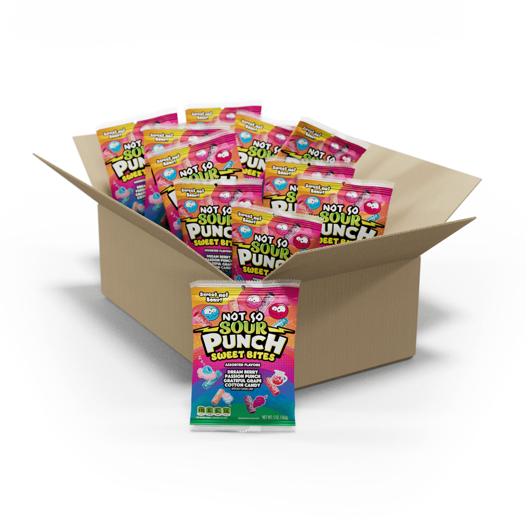 Wholesale Sour Punch Sweet Bites Assorted Flavors 5oz Hanging Bag- Bulk