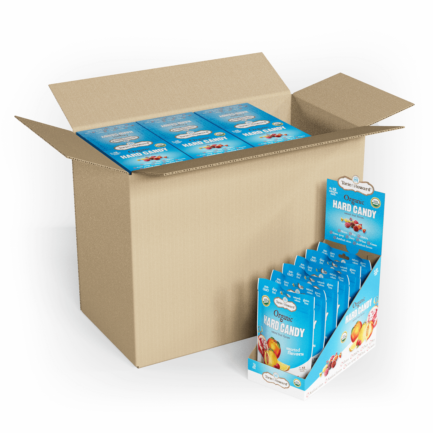 Torie & Howard Assorted Organic Hard Candy 3.5Oz Stand Up Bags