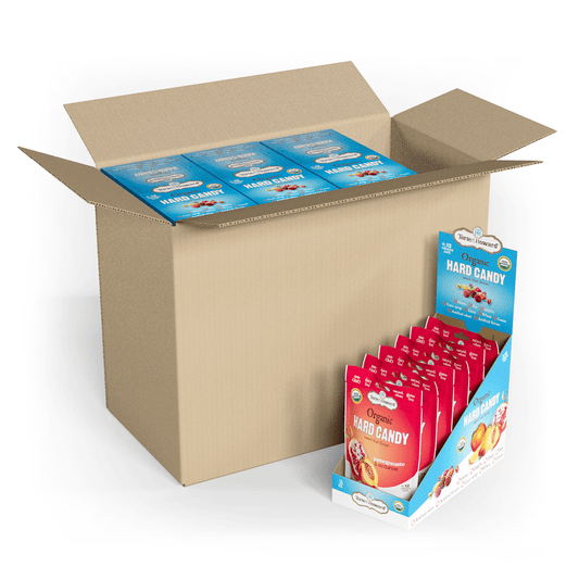 Wholesale Torie & Howard Pomegranate & Nectarine Organic Hard Candy 3.5Oz Stand Up Bags- Bulk