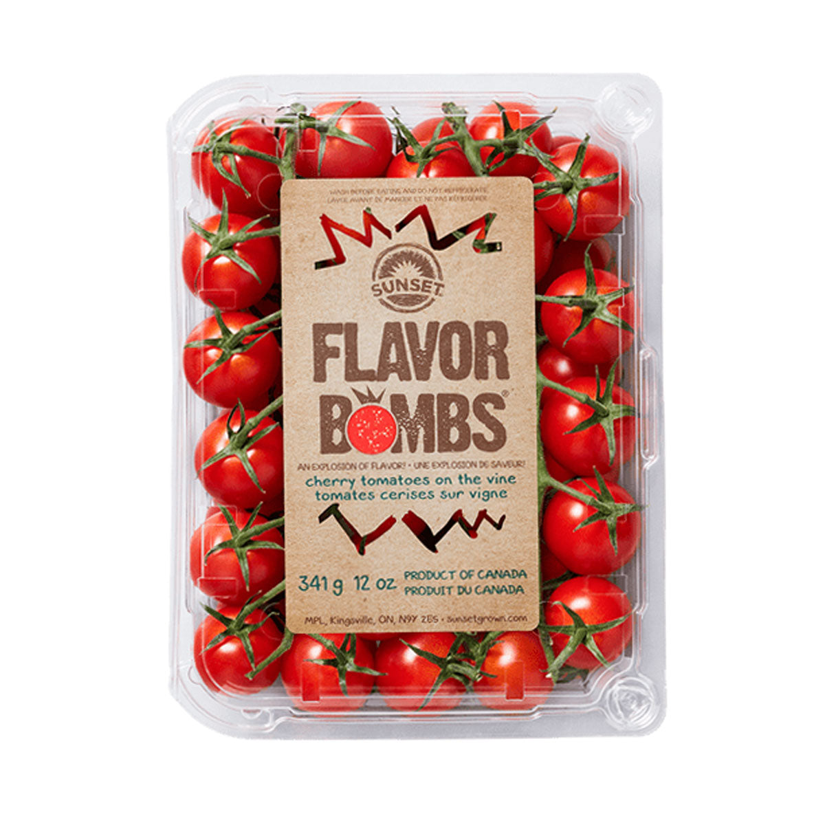 Sunset Flavor Bombs Cherry Tomatoes on the Vine 12 OZ