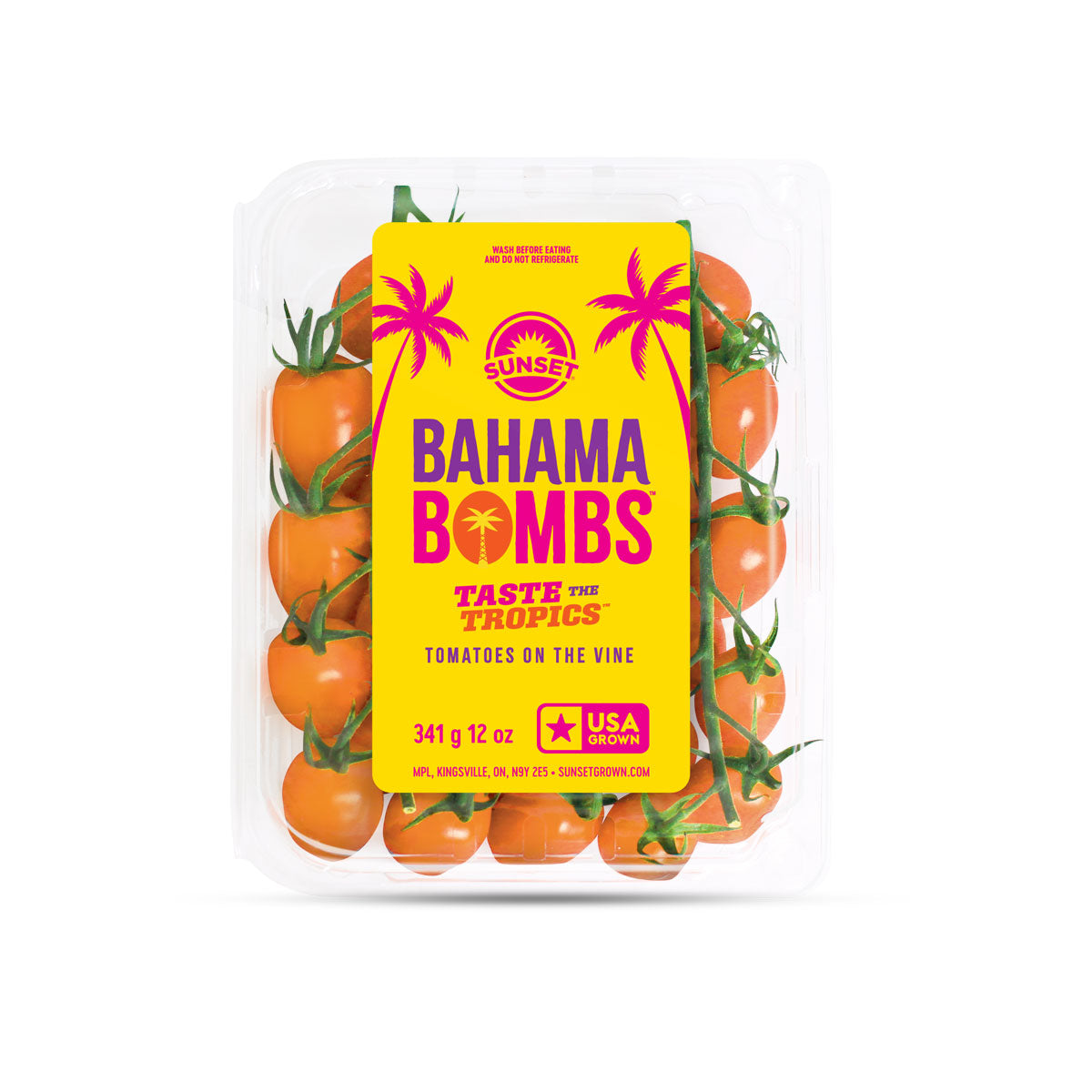 Wholesale Sunset Flavor Bombs Cherry Tomatoes on the Vine 12oz 8ct- Bulk