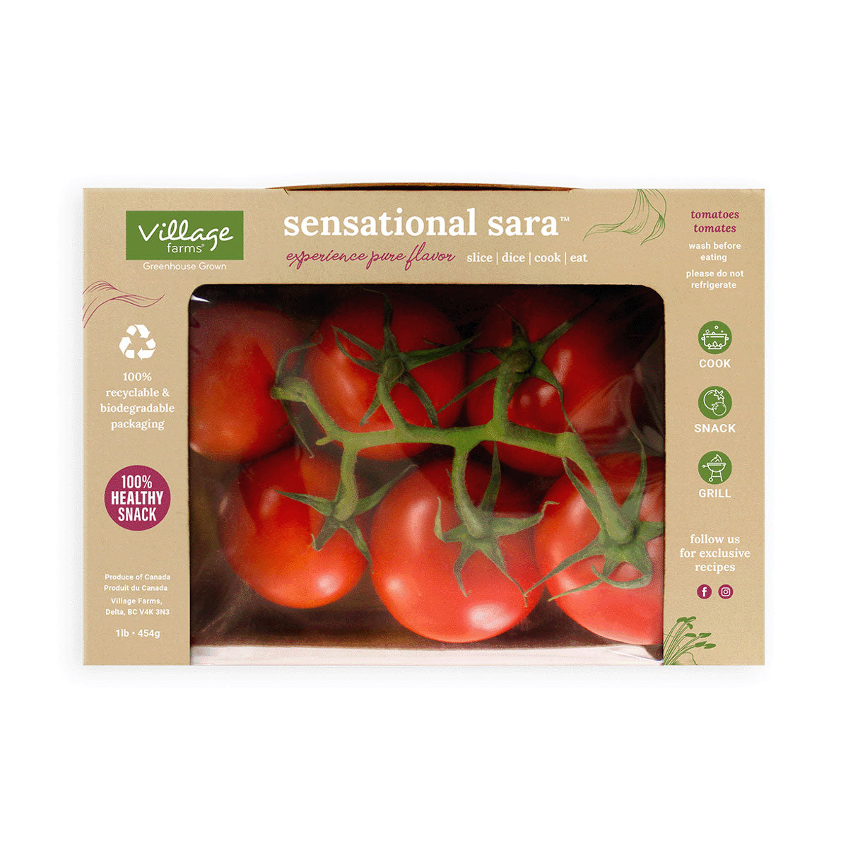 Wholesale Village Farms Sensational Sara Tomatoes 1 LB- Bulk