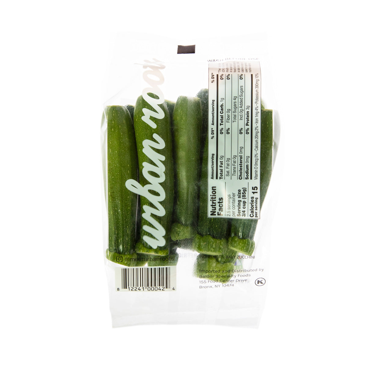 Wholesale Urban Roots Baby Zucchini 8 OZ- Bulk