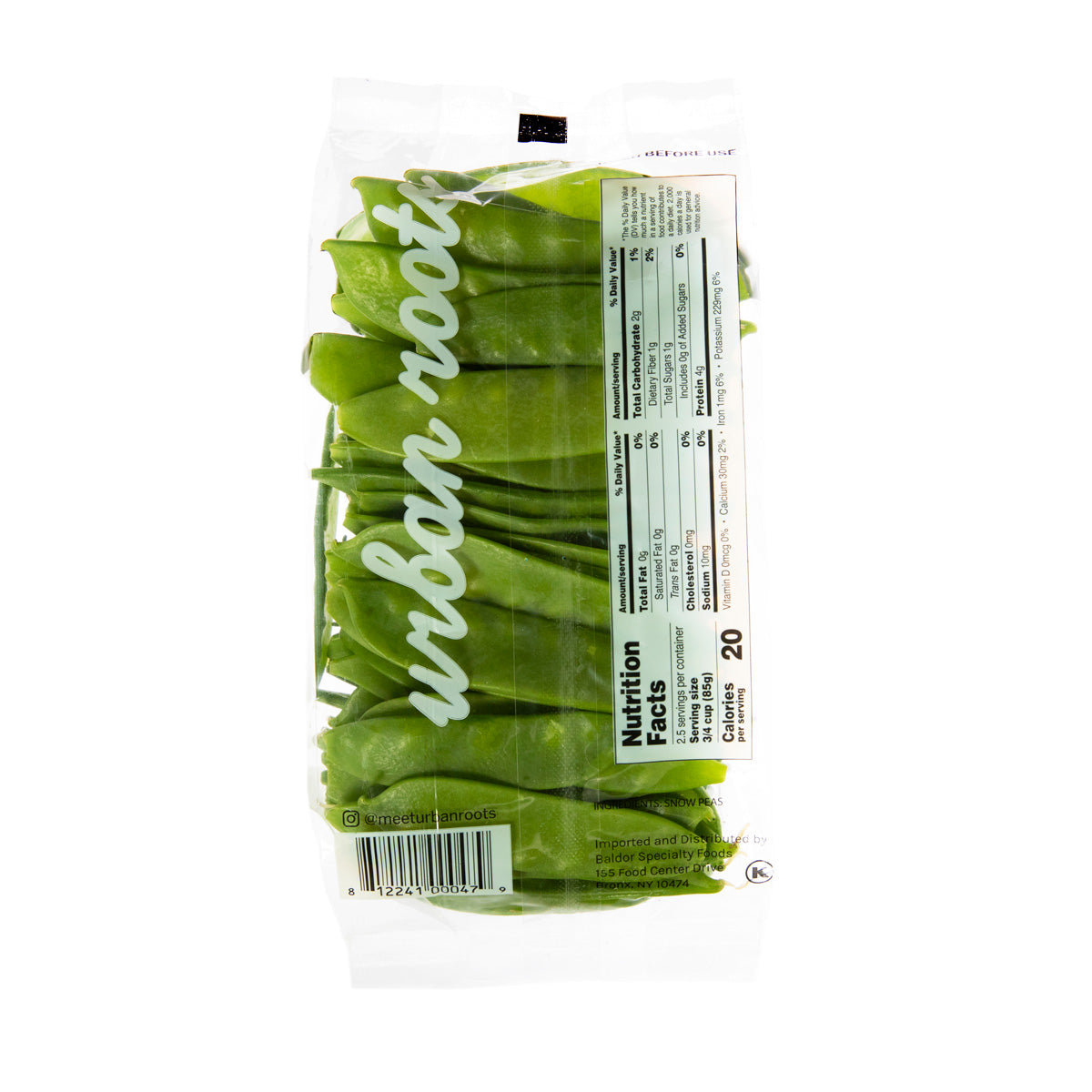 Wholesale Urban Roots Stringless Snow Peas 8 OZ- Bulk