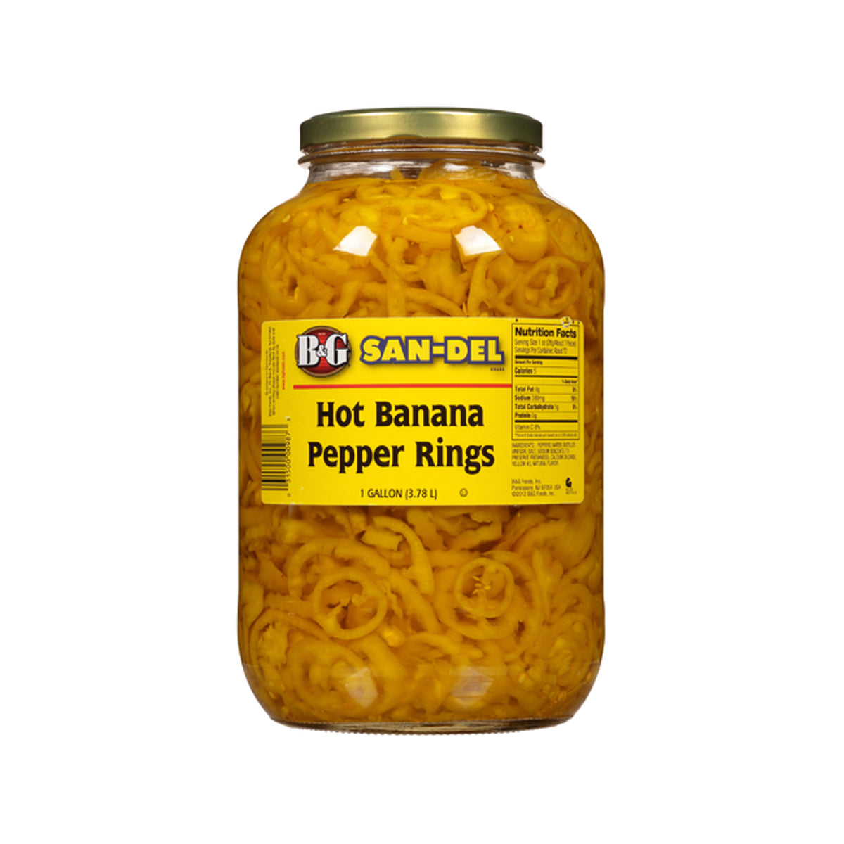 Wholesale B&G Hot Sliced Banana Peppers-1 GAL Bulk
