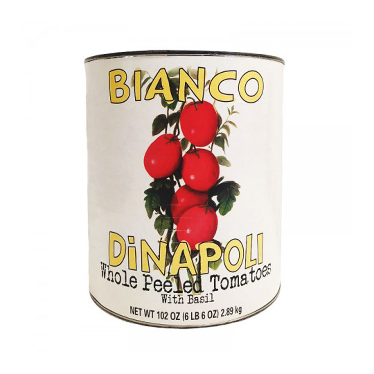 Bianco Dinapoli Whole Peeled Tomatoes with Basil 6lb 6ct