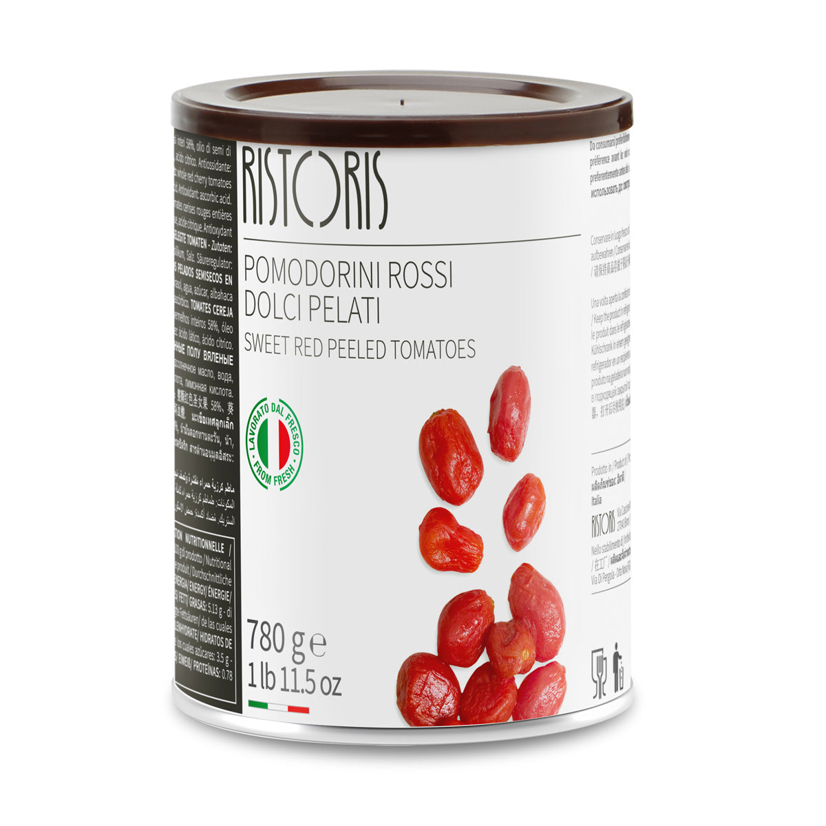 Wholesale Ristoris Sweet Red Peeled Tomatoes 770 GR-6ct Case Bulk