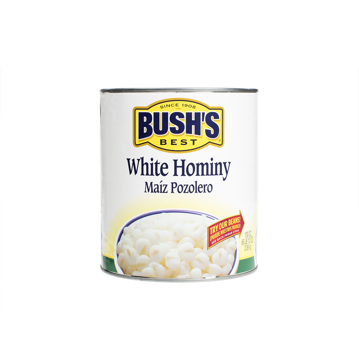 BoxNCase Fancy White Hominy Cans #10