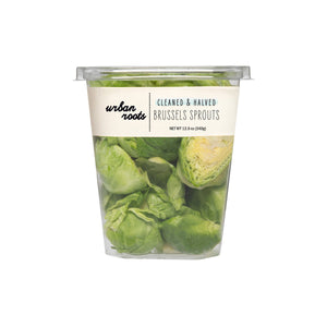 Wholesale Urban Roots Cleaned and Halved Brussels Sprouts 12 OZ-6ct Case Bulk