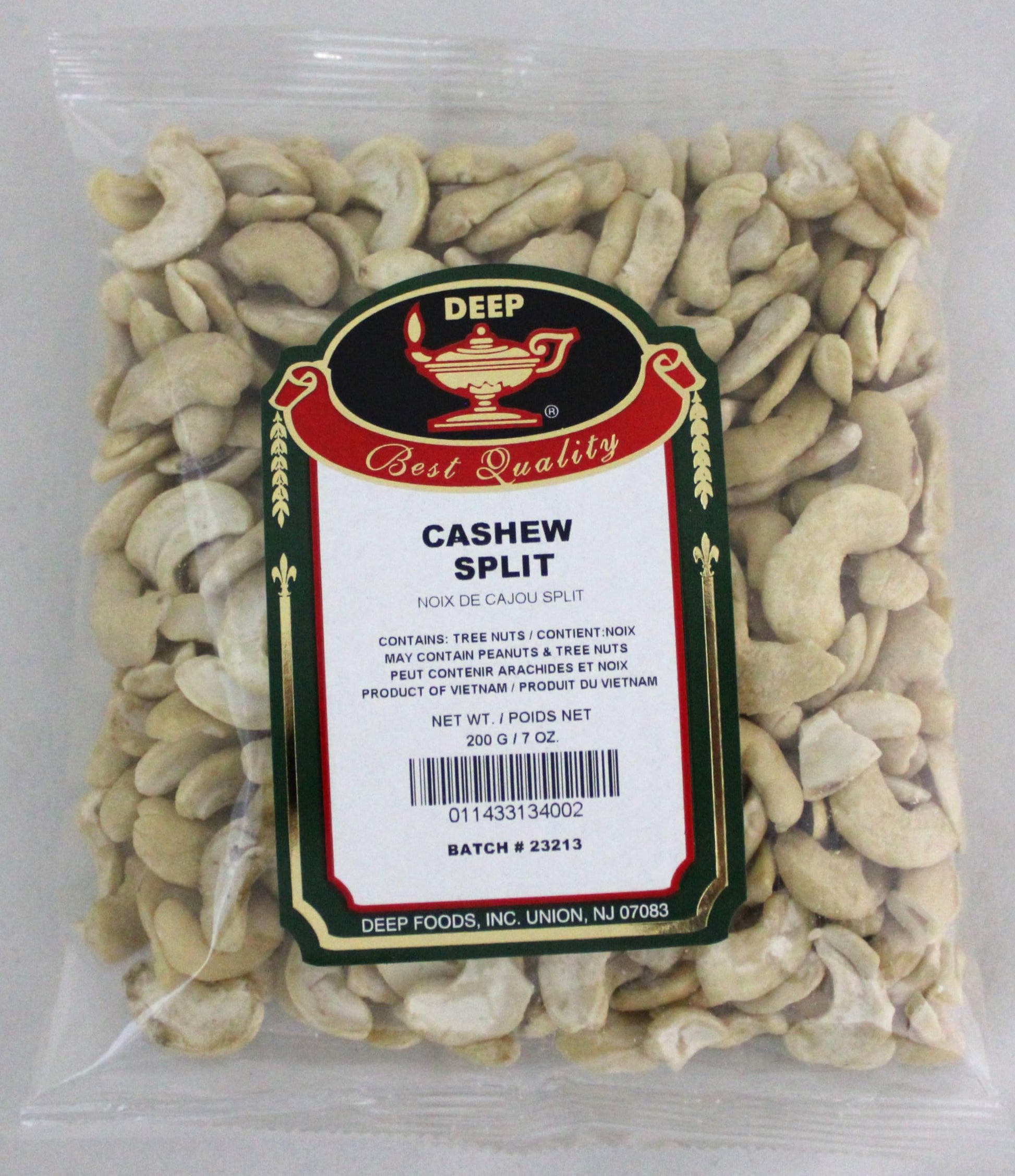 Wholesale Deep Cashew Split 7oz- Bulk