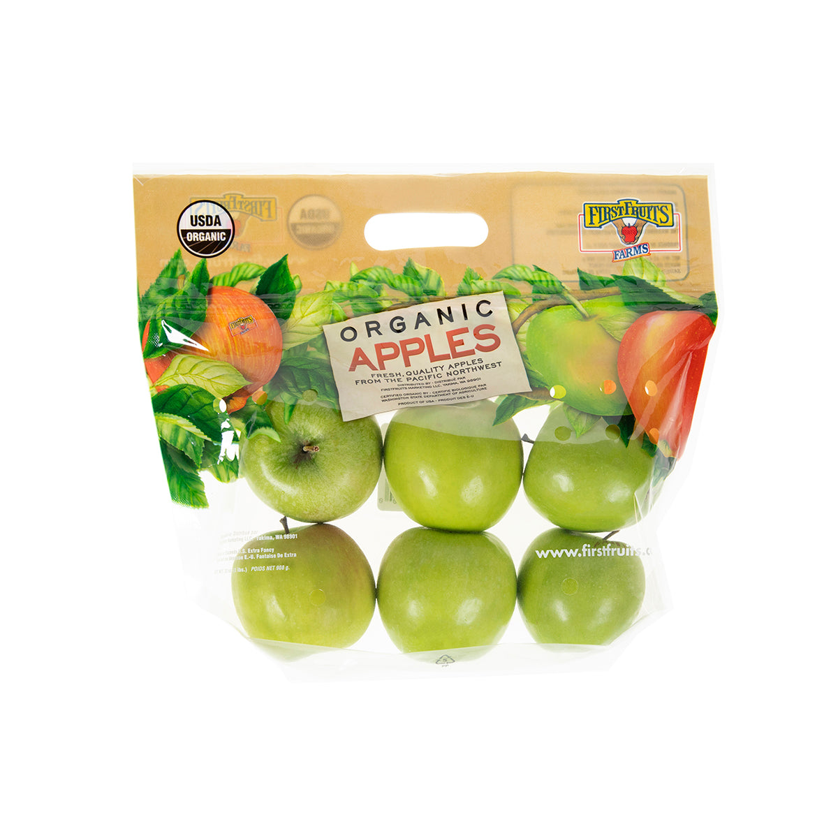 Wholesale BoxNCase Organic Granny Smith Apples 2 LB- Bulk