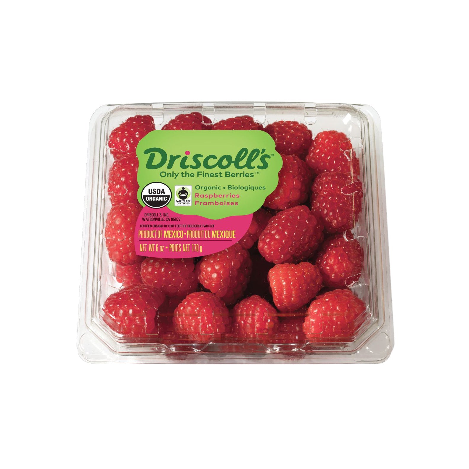 Driscoll'S Organic Raspberries 6 OZ