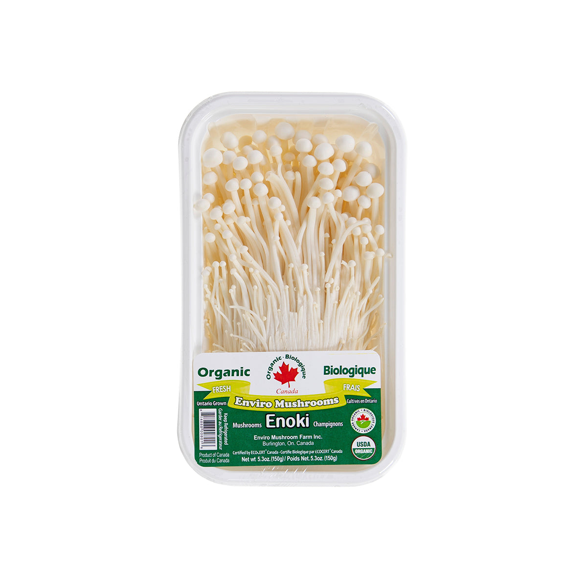 BoxNCase Organic Enoki Mushrooms 3.5 Oz Box