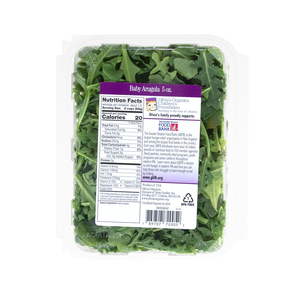 Wholesale BoxNCase Organic Arugula 5 OZ- Bulk