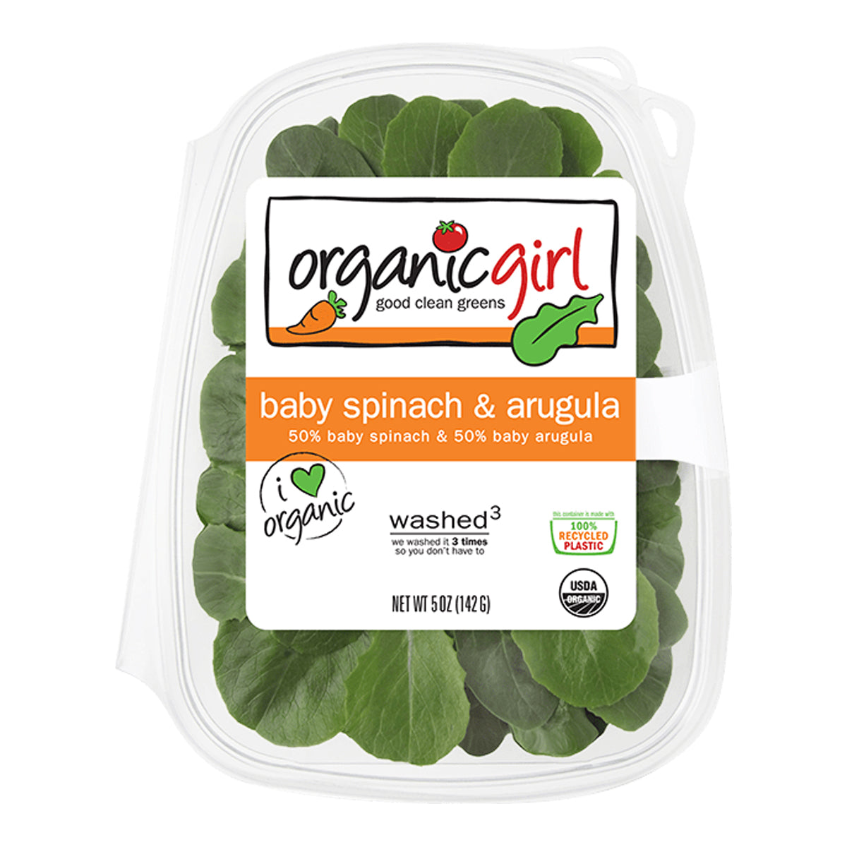 Organicgirl Organic Baby Spinach And Arugula 5 OZ