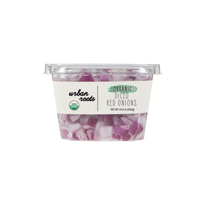 Wholesale Urban Roots Organic Diced Red Onions 10 OZ-6ct Case Bulk