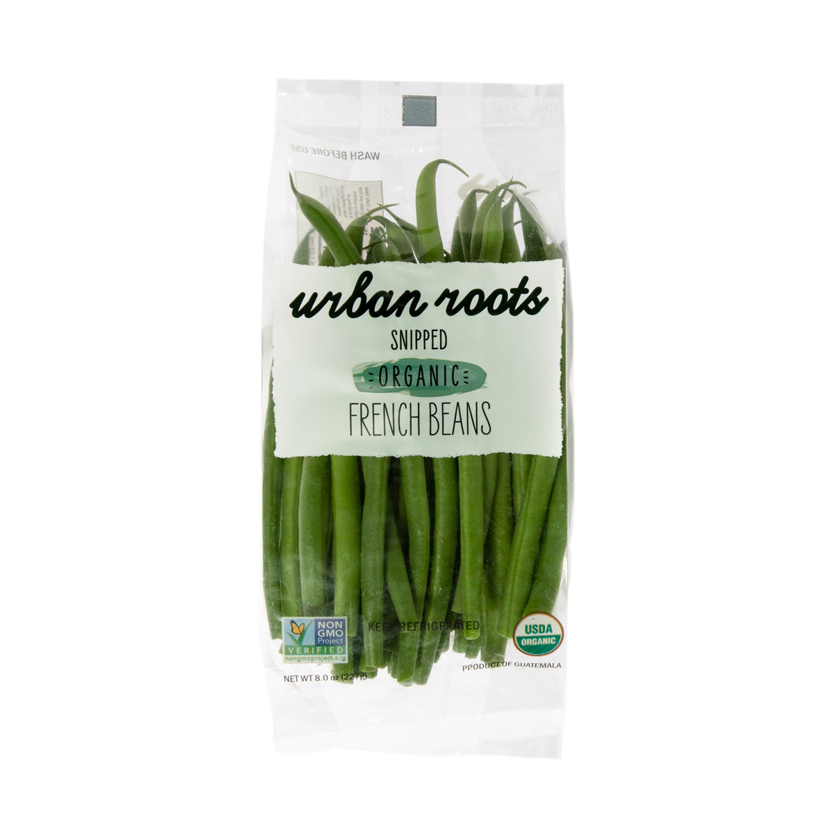 Wholesale Urban Roots Organic Snipped French Beans 8 OZ- Bulk